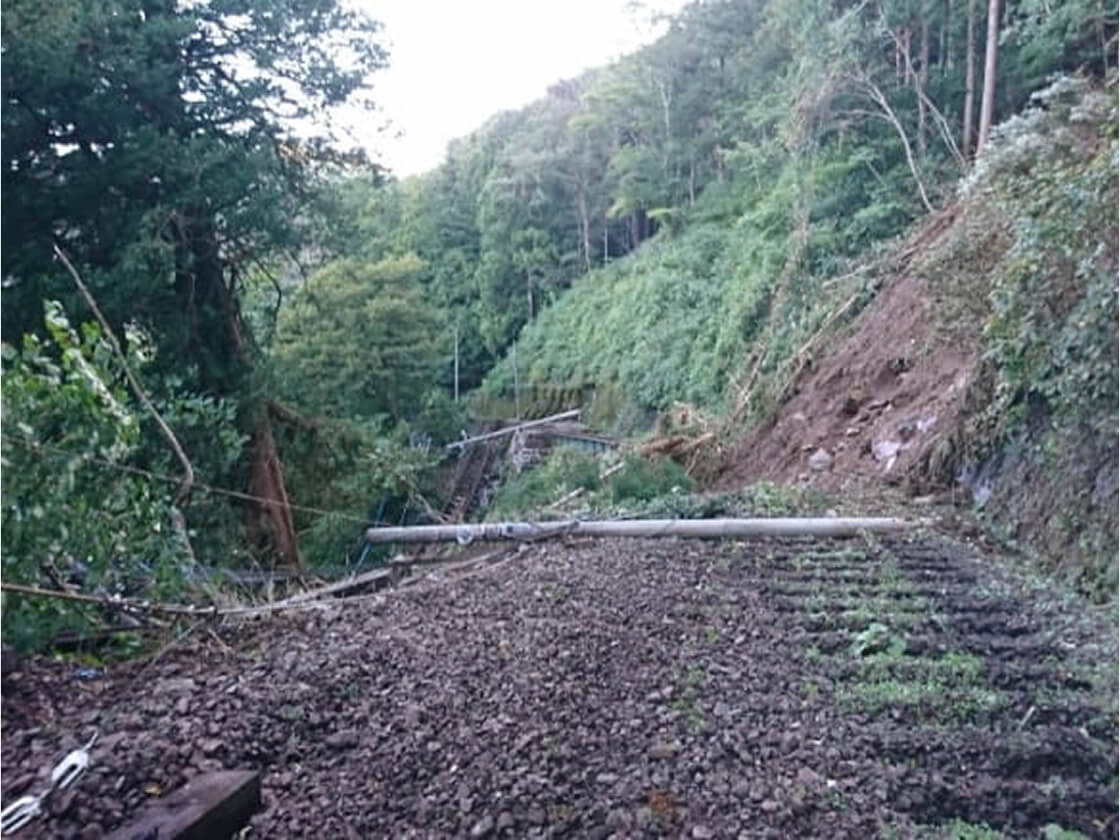 箱根登山電車台風19号災害復旧工事