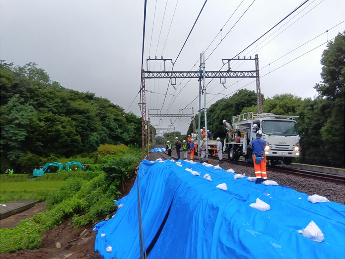 台風10号 災害復旧（東海大学前─秦野間）