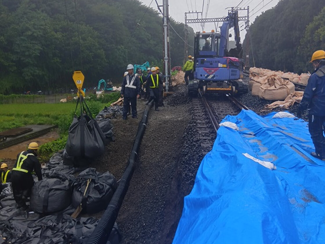 台風10号 災害復旧（東海大学前─秦野間）