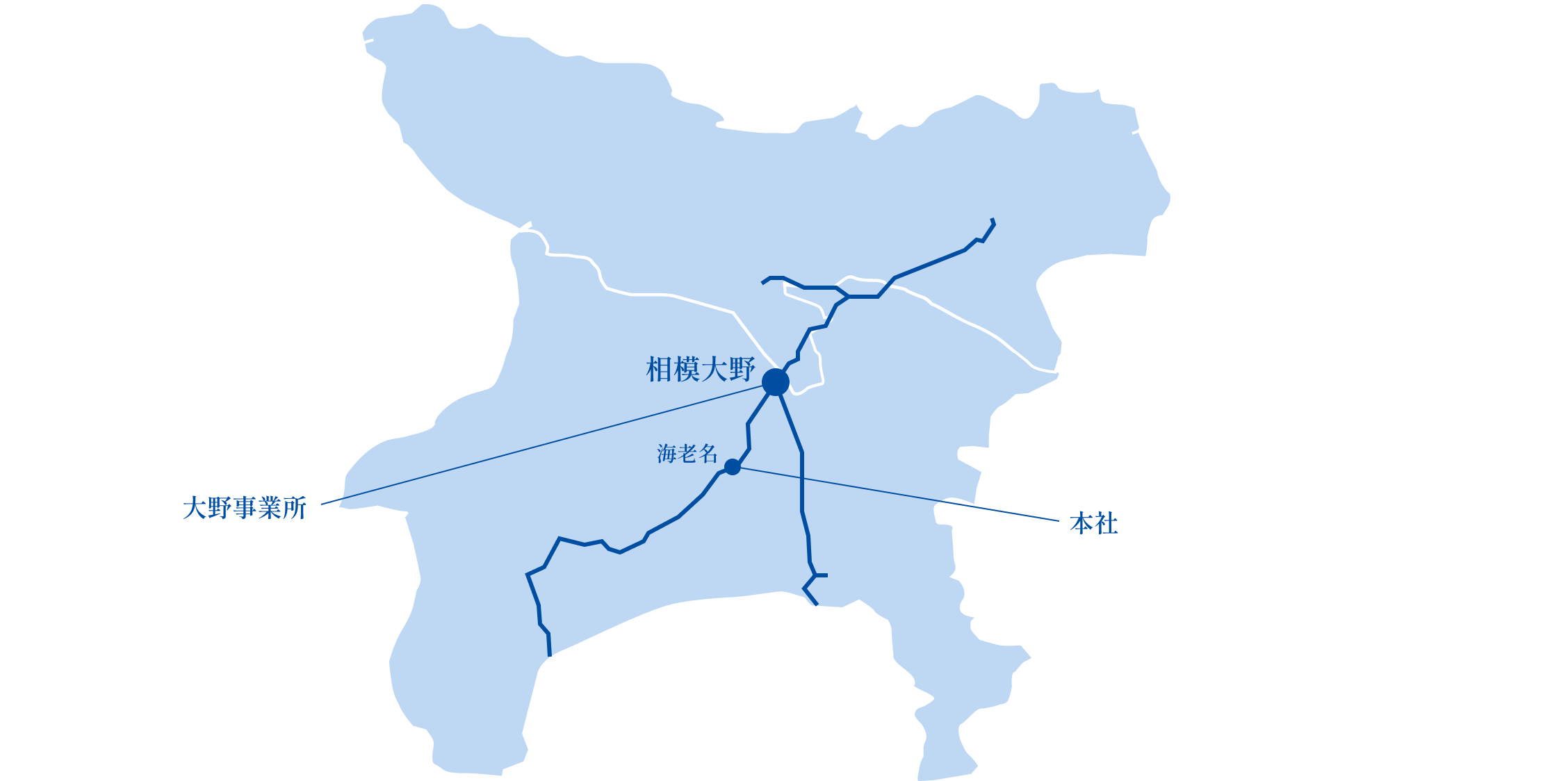 電気部 事業拠点の図